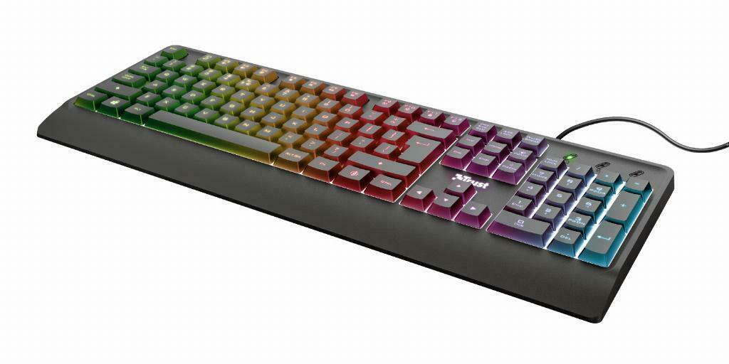 TRUST Tastiera Trust Ziva Gaming Rainbow cablato nero con LED colorati